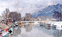 Snow On River Banks